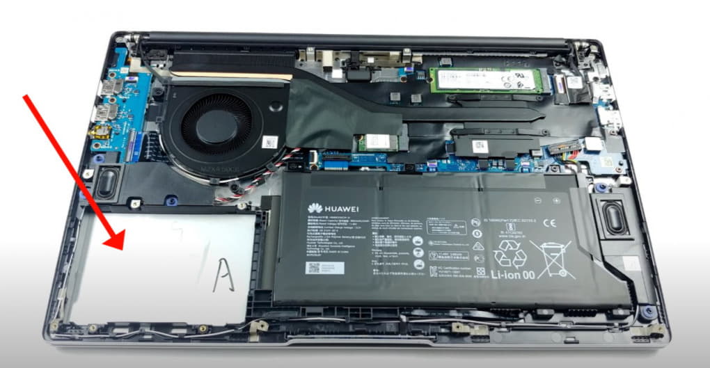 Huawei Matebook D15 изнутри