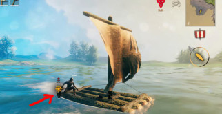 Как управлять плотом в Valheim?