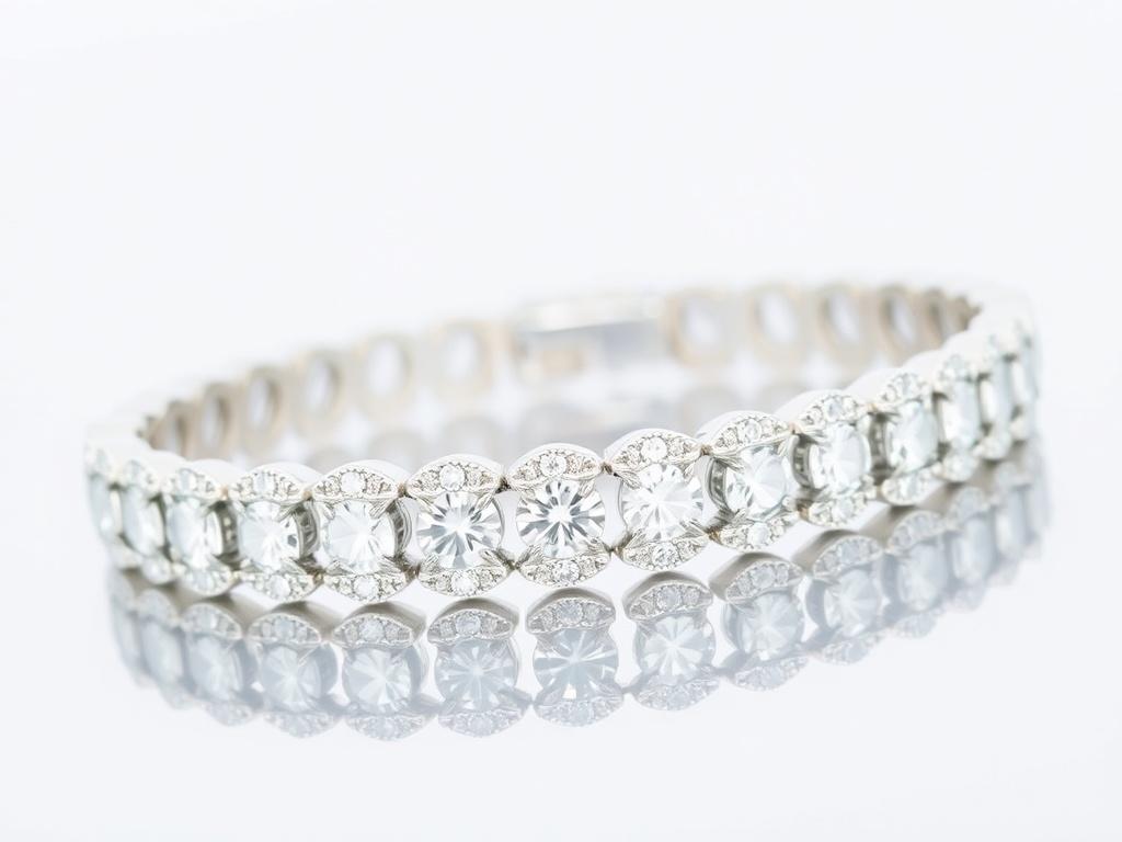 diamond bracelet in white goldфото