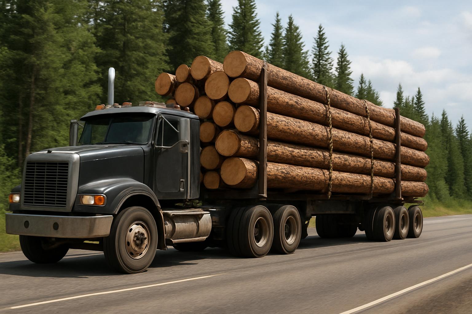 транспортировка древесиныфото