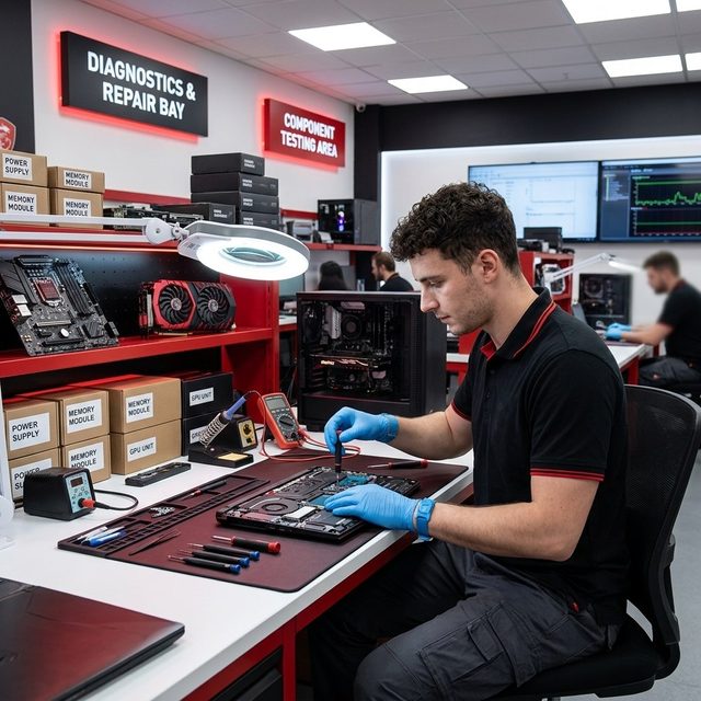Диагностика игрового ноутбука MSI